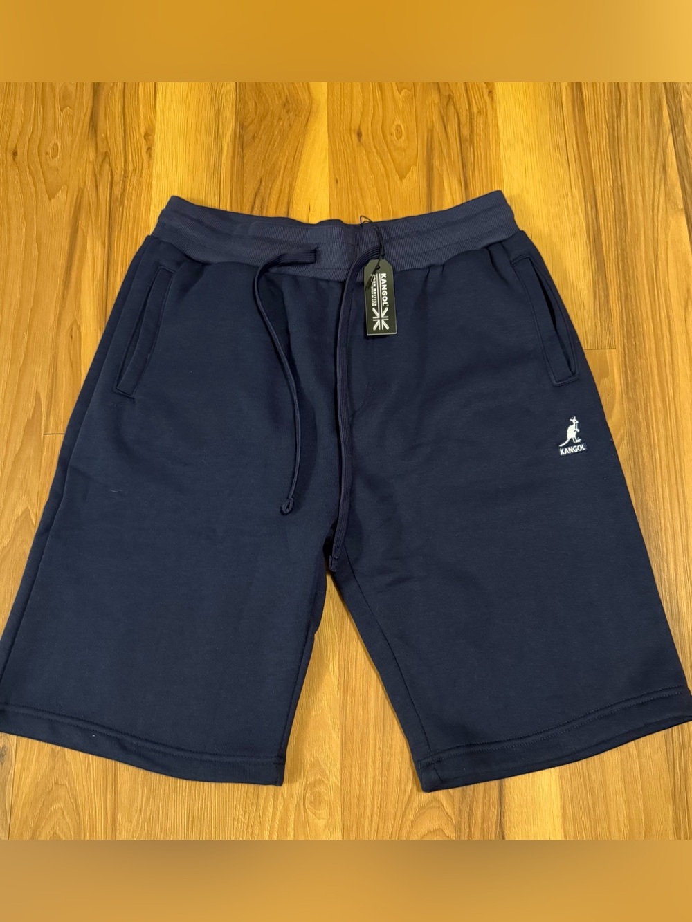 Kangol Men's Navy Athletic Drawstring Shorts NWT